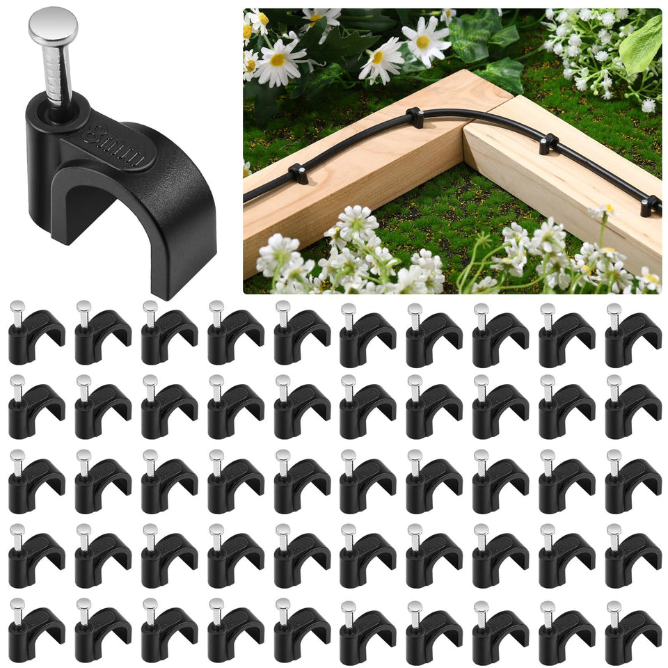 Leriton drip clip 1/4-inch pack secures tubing for steady watering.