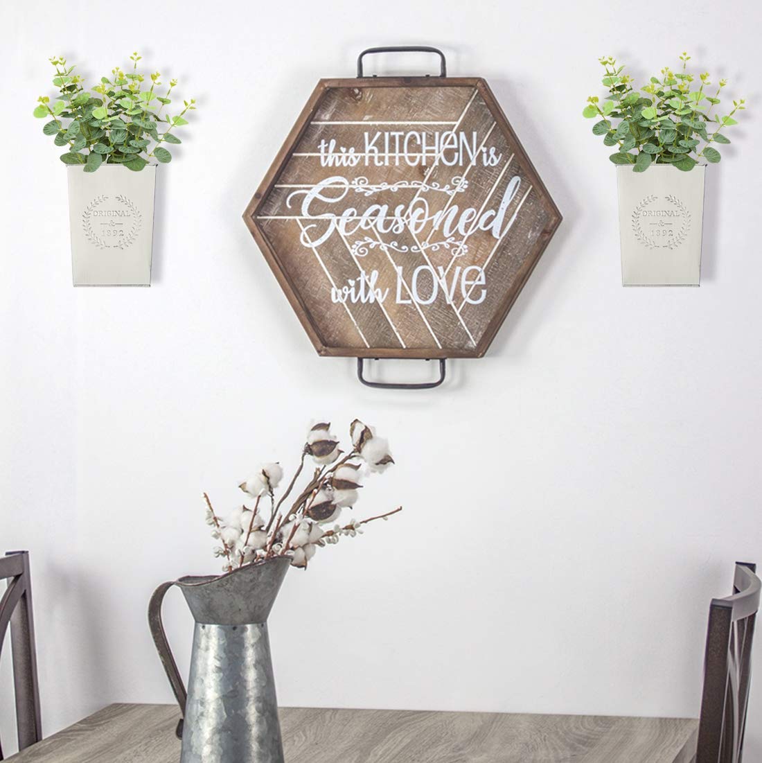 LESEN vintage galvanized finish complements rustic home decor.