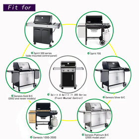 Leship cast-iron grate set delivers clear sear marks.