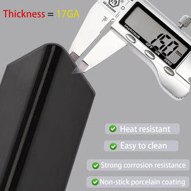 Leship 17GA porcelain-enameled bar detail shows durability and long life.