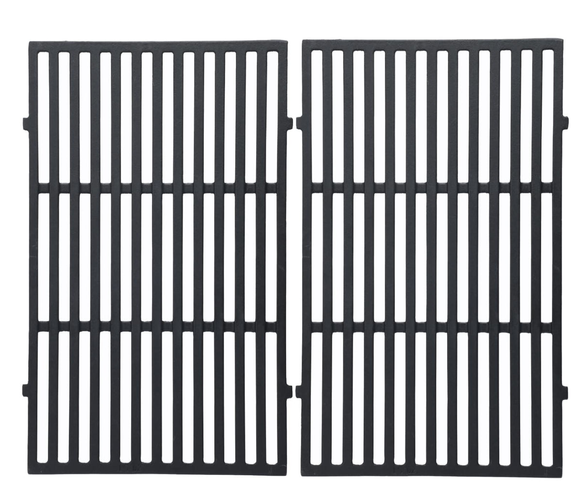 Leship Weber Spirit grill grates top view showing 2-pack fit for even searing.
