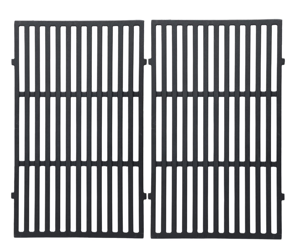 Leship Weber Spirit grill grates top view showing 2-pack fit for even searing.