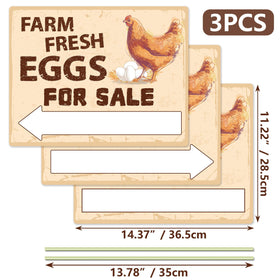 Lesnala eggs sign durable corrugated plastic for outdoor weather