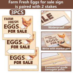 Lesnala eggs sign ideal for front yard displays and markets
