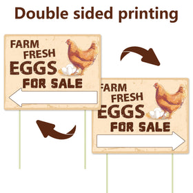 Lesnala eggs sign suitable for indoor use without stakes