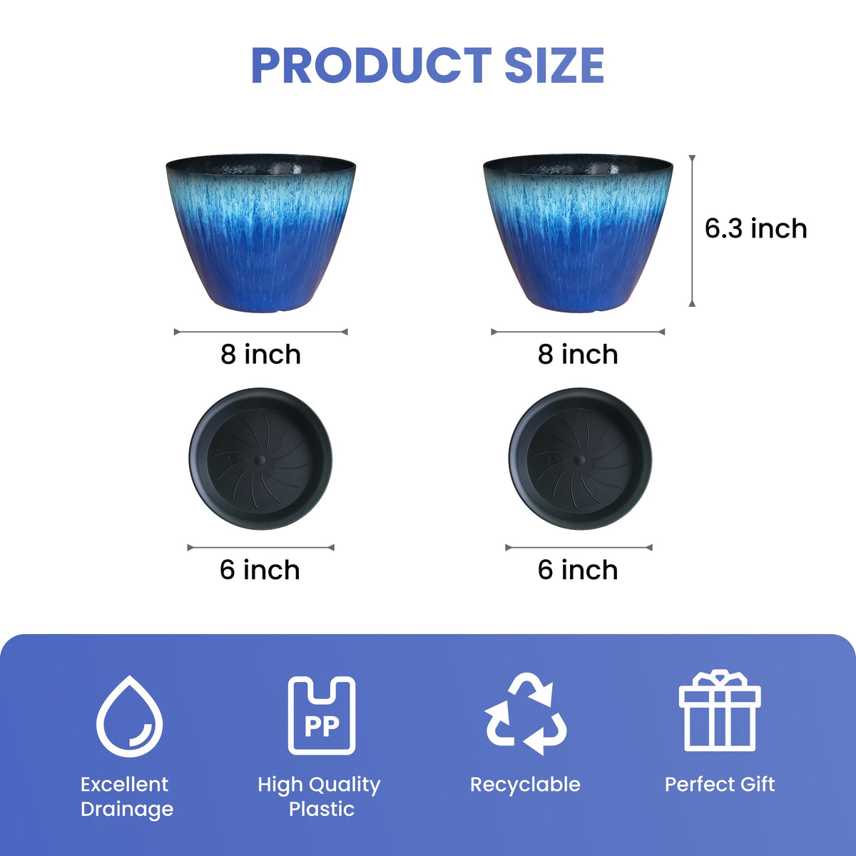 LESOASIS blue glaze glossy finish close-up highlighting vibrant color and smooth surface.