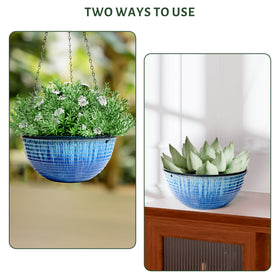 LESOASIS 10-inch planter ideal for succulents, ferns, mint.