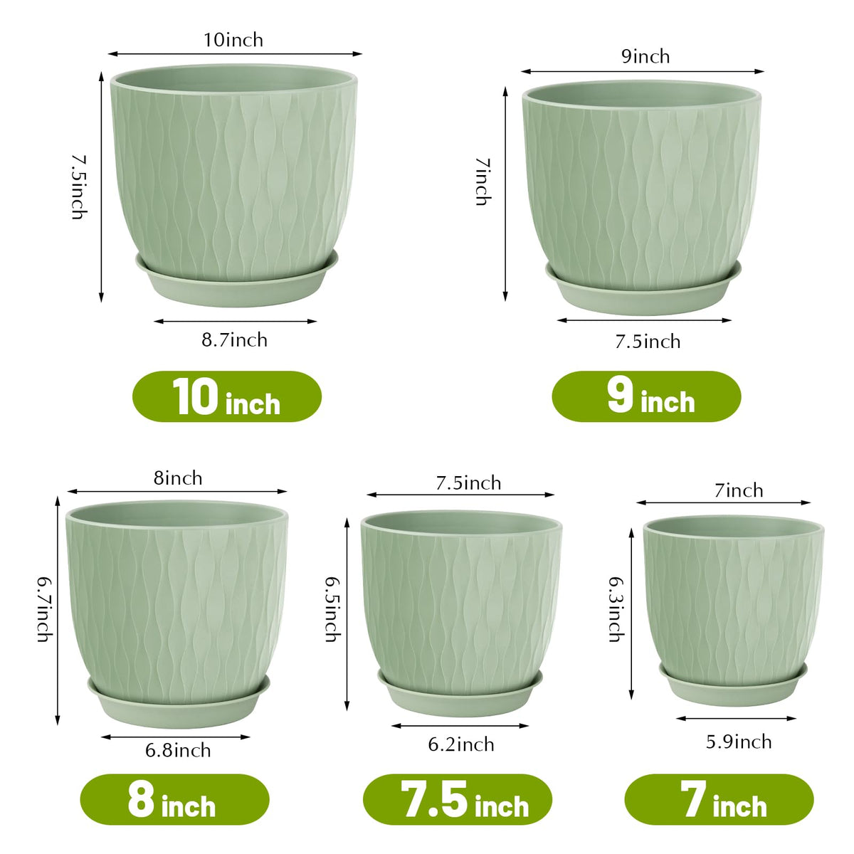 LesOASIS 10-inch plastic pot demonstrates sturdy, lightweight design for indoor use.