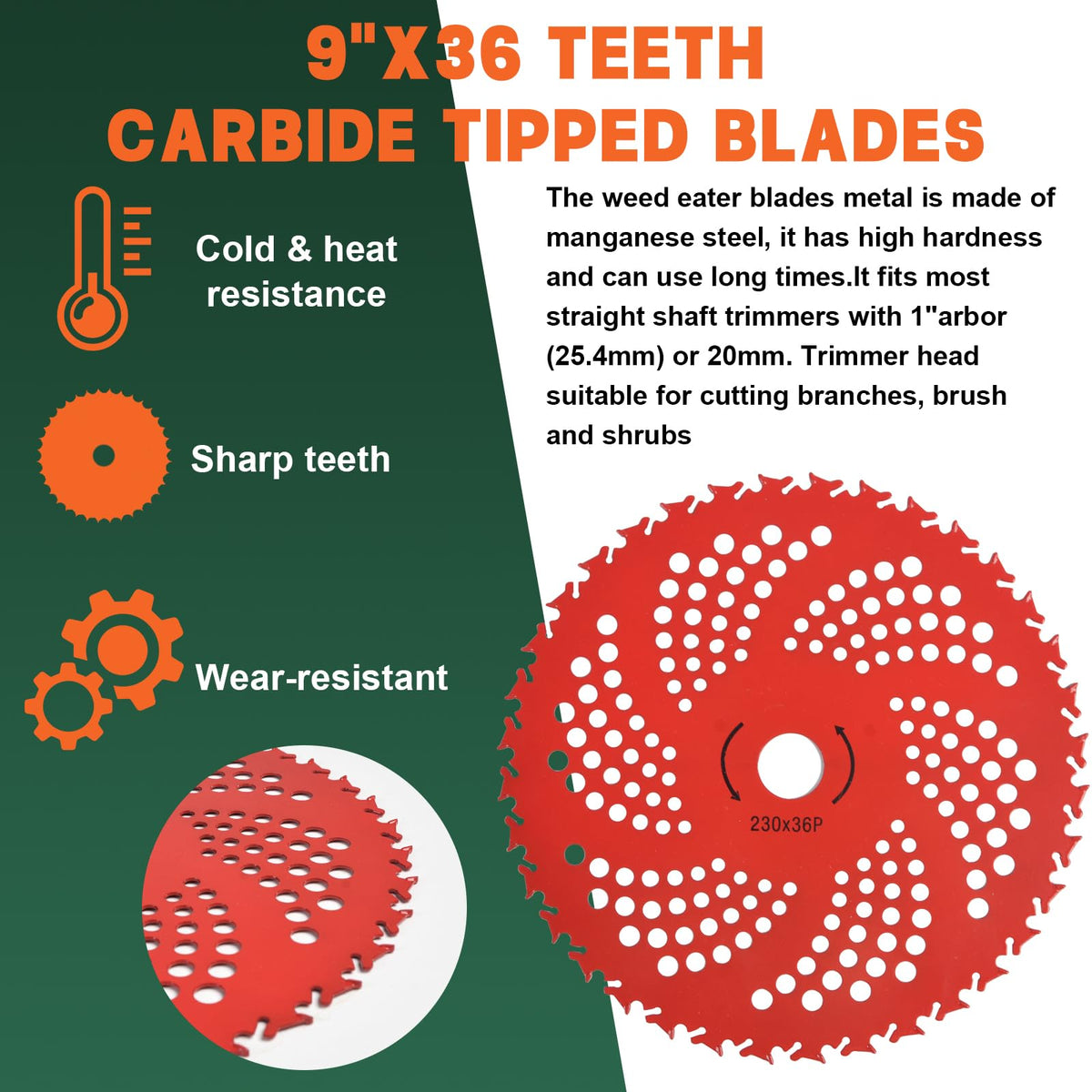 letesult 10x3t cutter weed eater blades for precise trimming