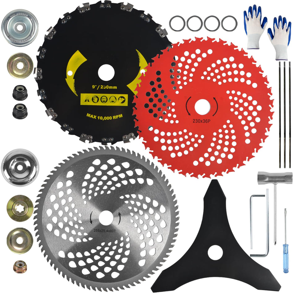 letesult 9x36 teeth carbide tipped blades for tough brush cutting