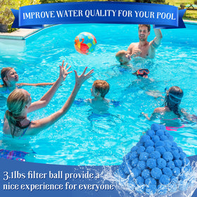 Letesult versatile filter balls designed for pool pumps and filters.