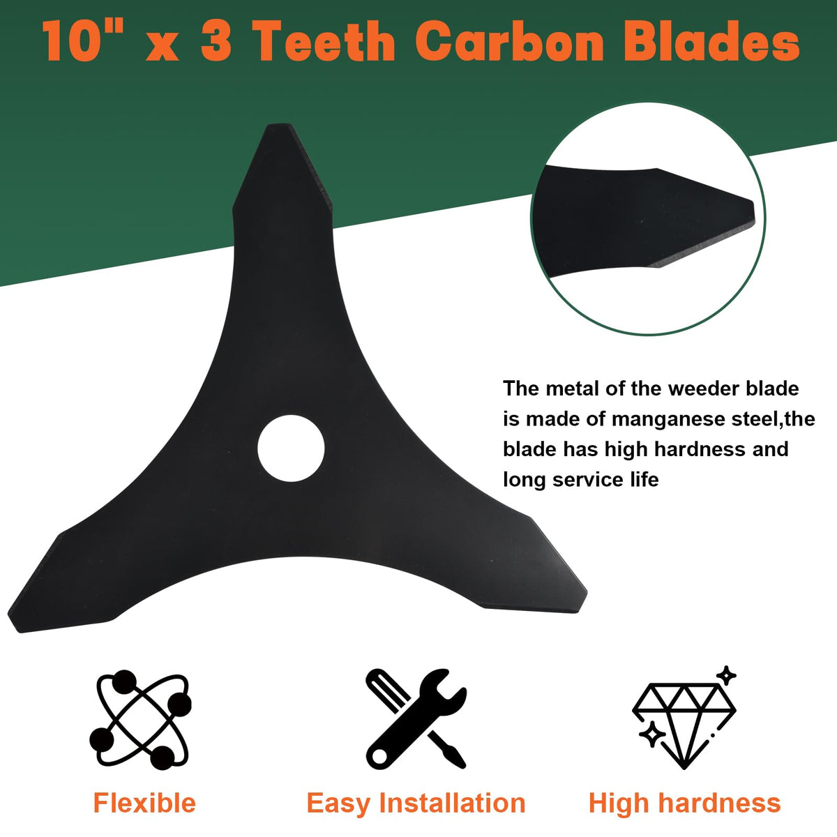 letesult thrust washer with 10 teeth for stable blade mounting