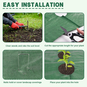 letesult weed barrier used in garden beds and paths to reduce erosion.