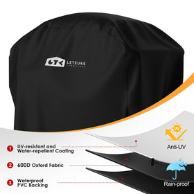 Leteuke grill cover fitting a 59 inch long pizza oven cart