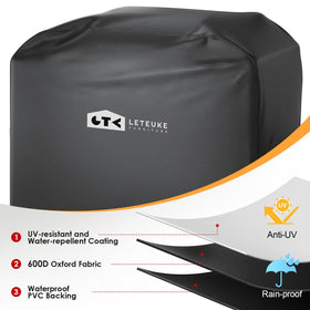 Leteuke grill cover UV-treated fabric resists fading over time