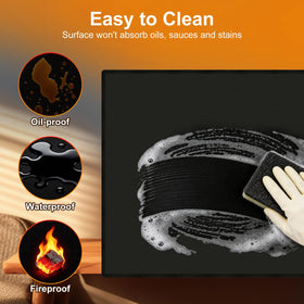 LETITIN oil-proof and waterproof mat keeps surfaces clean and dry.
