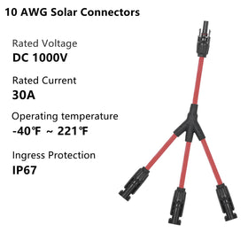 Letivay solar connector side view showing rugged housing for harsh weather.
