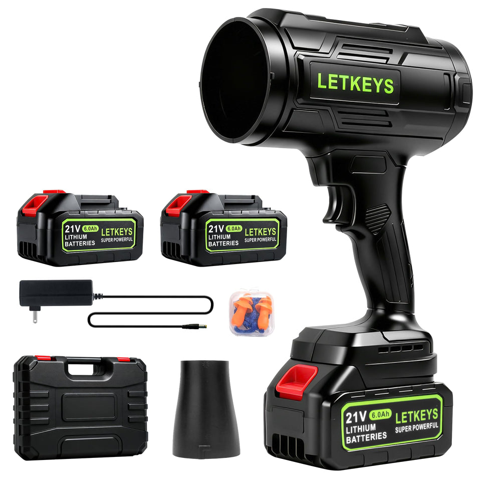 LETKEYS cordless leaf blower with turbine power for rapid outdoor cleaning