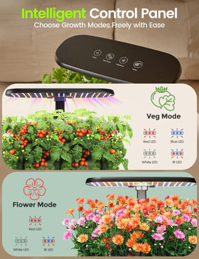 LETPOT 16-inch adjustable arm provides room for tall herbs
