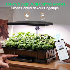 LETPOT compact indoor kit fits on countertops for year-round seed starting.