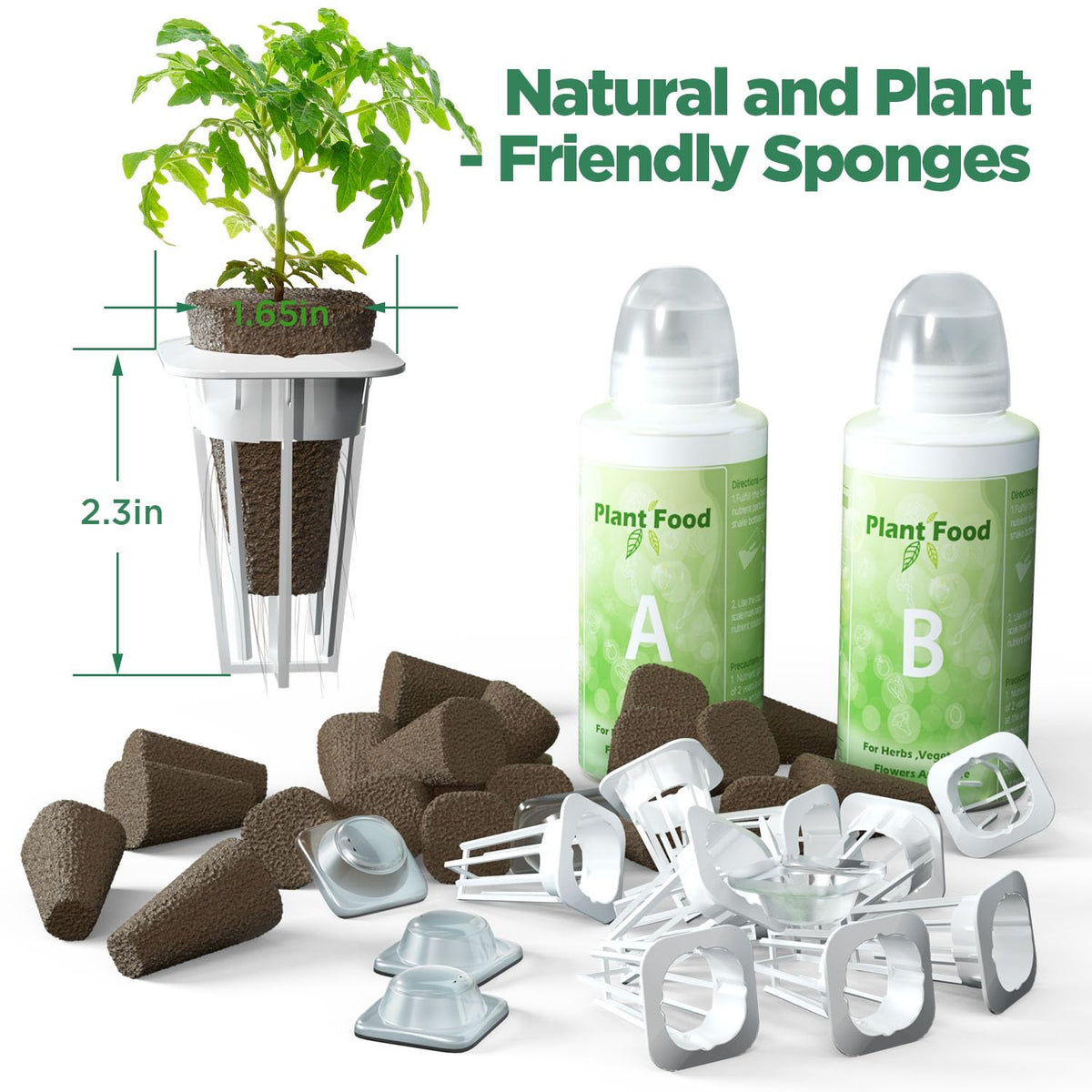 LETPOT durable resin baskets and domes for reusable components