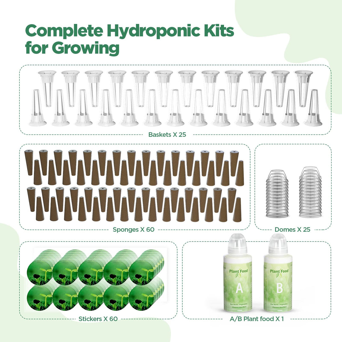 LetPot natural peat hydroponic sponges promote breathable root growth