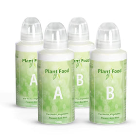 LETPOT Plant Food A&B bottle pour for precise hydroponic dosing.
