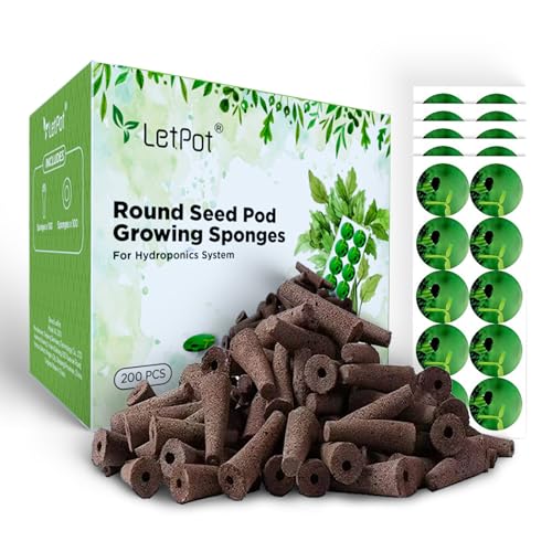 LETPOT seed pod kit with 100 sponges supports efficient seed starting