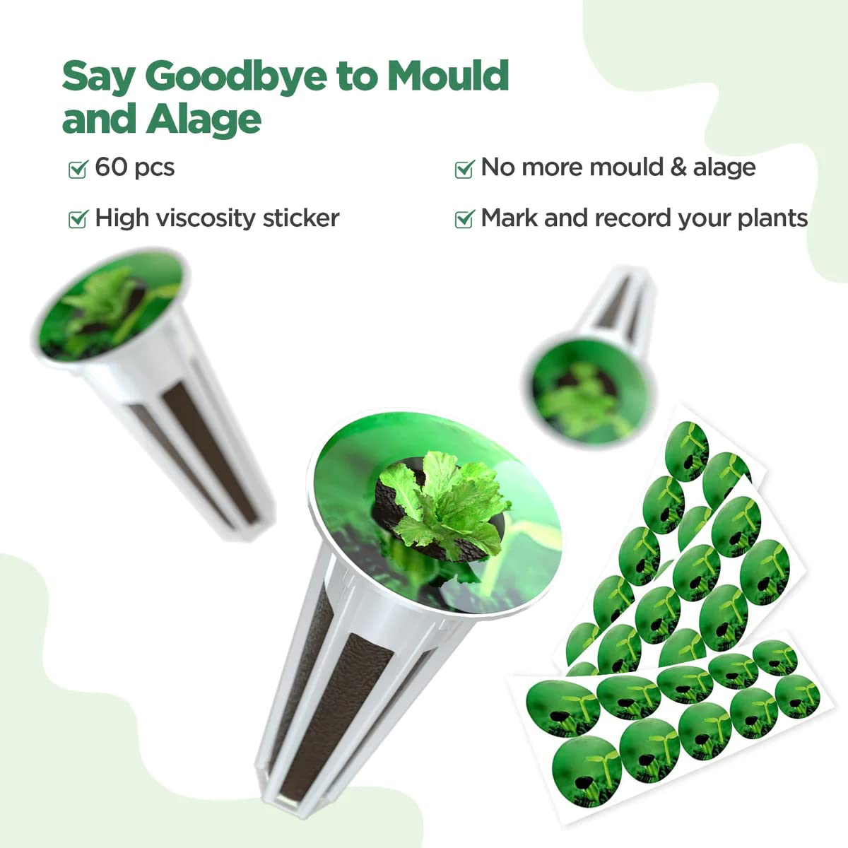 LetPot seedling domes and stickers keep moisture for germination