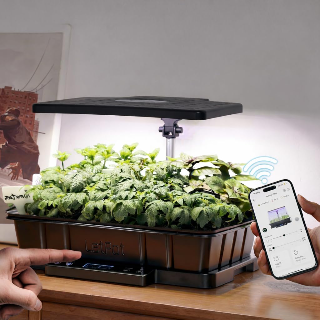 LETPOT Smart Seed Starter with humidity dome and LED light for efficient indoor germination.