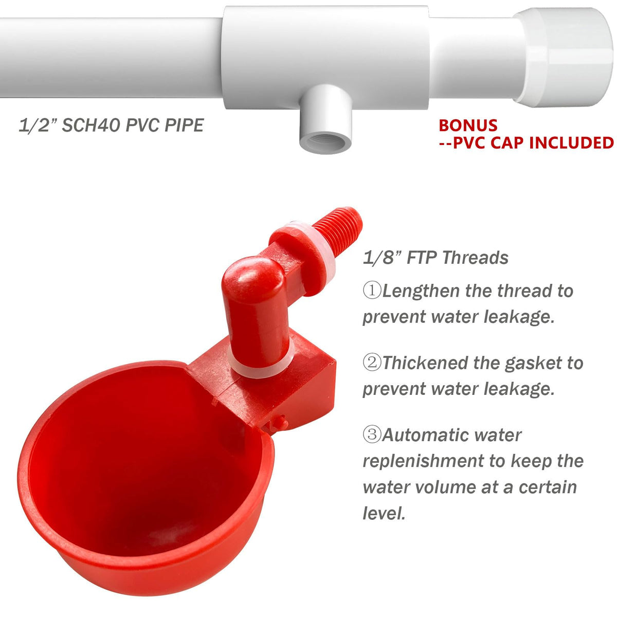 letsFix pvc low-pressure setup at 6 psi to reduce leaks