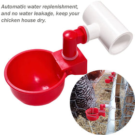 letsFix pvc waterer assembly with tee simplifies leak-free poultry watering