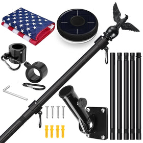 LETSTRY 6ft flag pole on wall for outdoor display