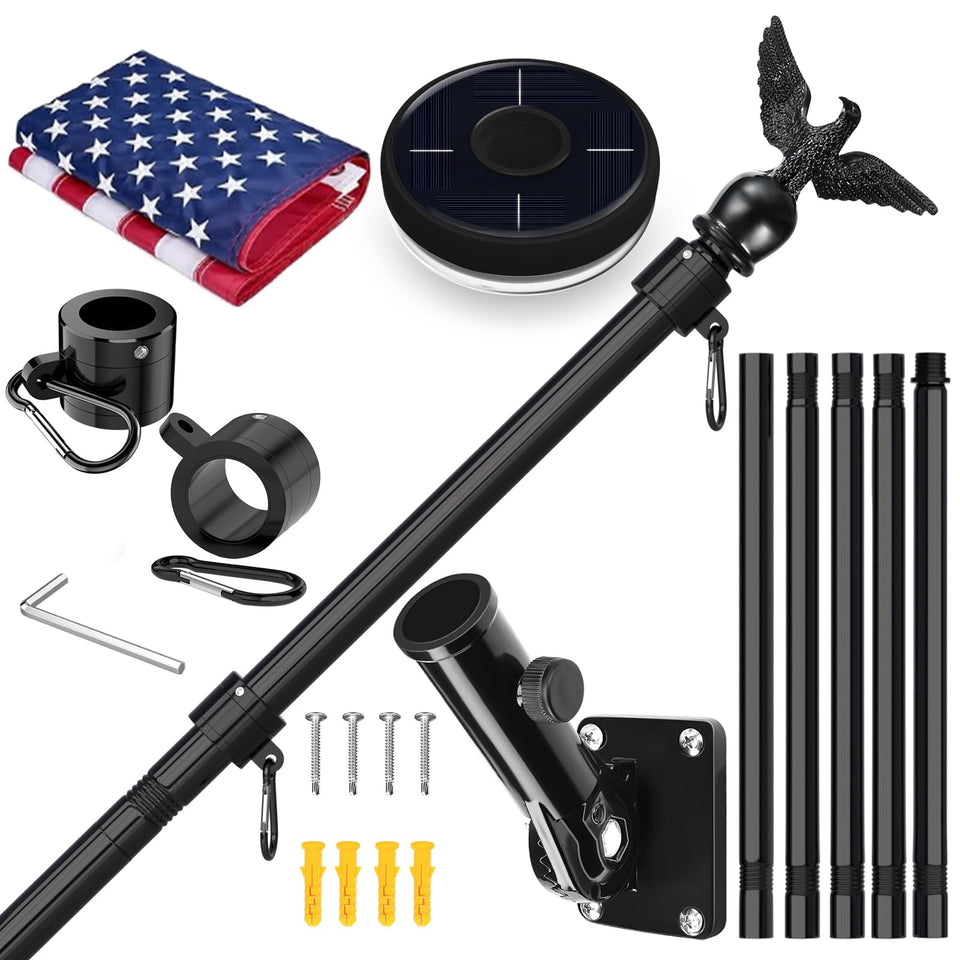 LETSTRY 6ft flag pole on wall for outdoor display