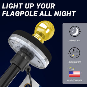 LETSTRY weatherproof flag light, outdoor durability for rain or shine.