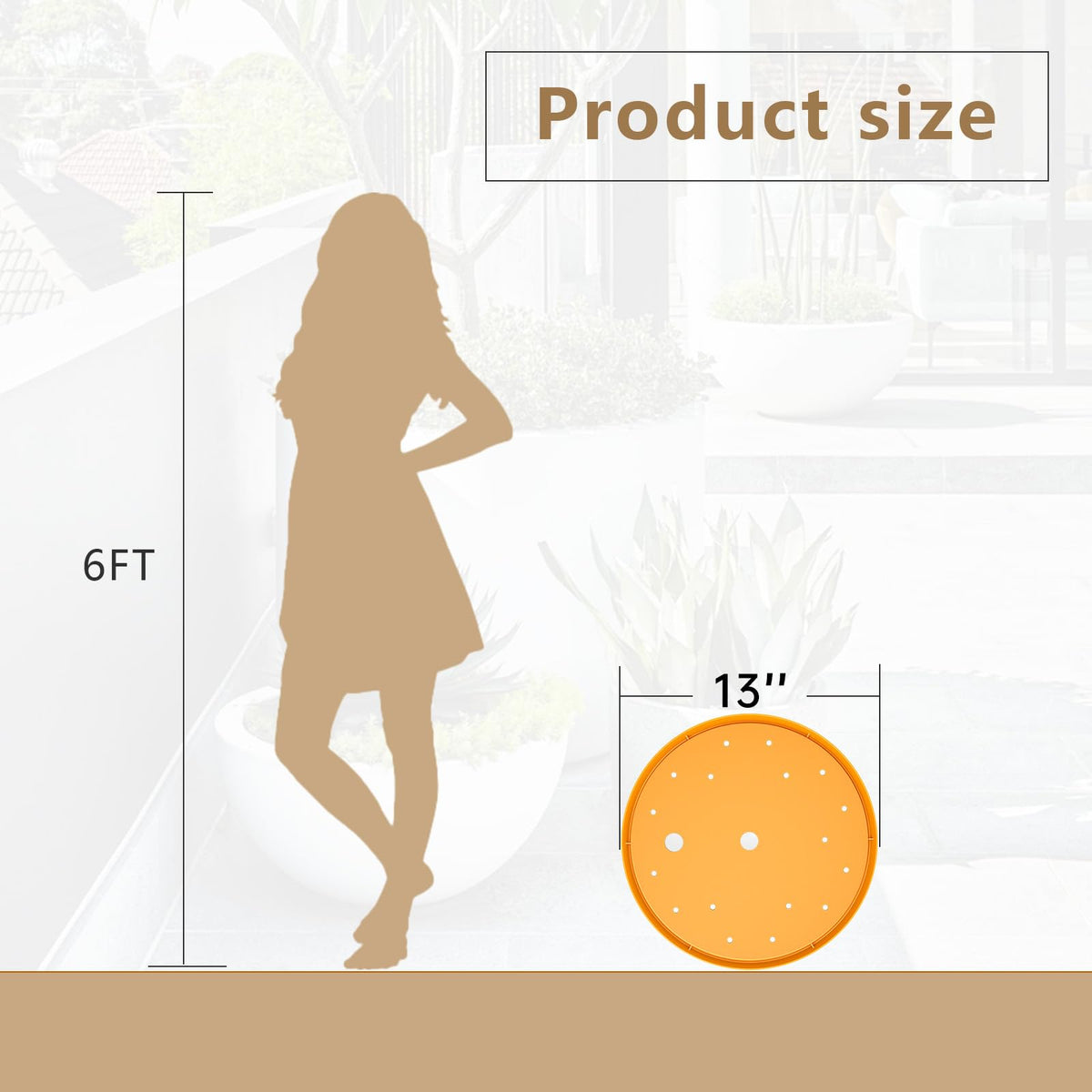 Two-piece Lettry planter insert set in a compact orange disk