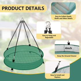 Lettry seed catcher hoop made of durable polyester for outdoor use