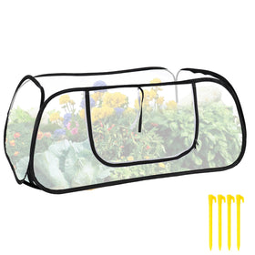 Lettry pop up garden mesh cover guards crops while allowing sunlight through.