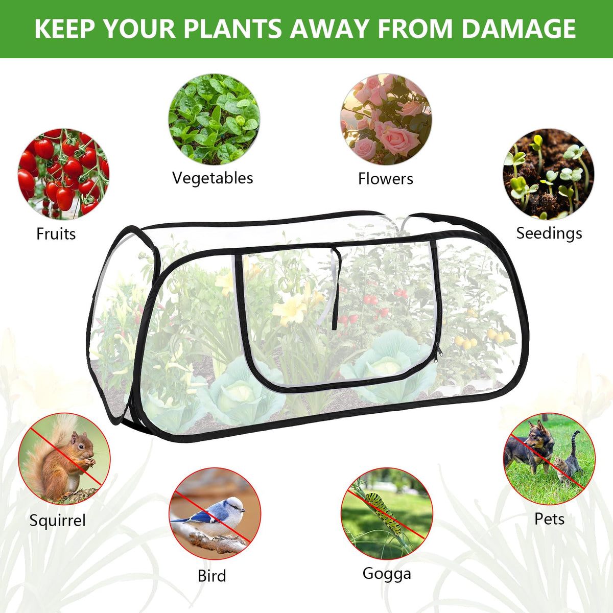 Lettry ventilated mesh design maintains airflow for healthy plants.