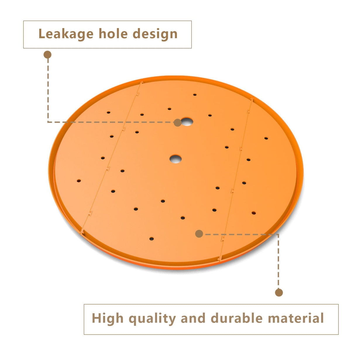 Lettry orange planter insert demonstrates soil-saving benefits in a tall pot