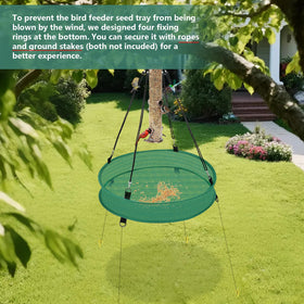Lettry 24-inch green seed catcher tray offers larger coverage for busy feeders