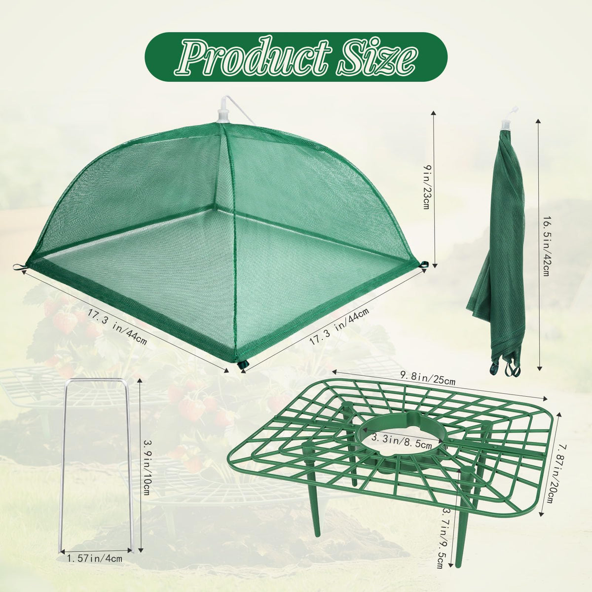 Lettry strawberry-mesh-cover shields plants while sunlight and rain pass through.