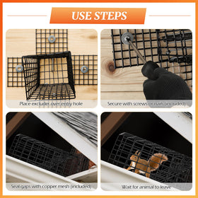 Lettry door kit includes hardware and gloves for secure install.