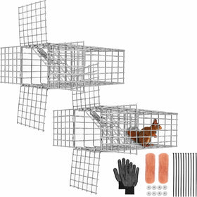 Lettry two-piece squirrel door excluder assembly with complete setup for attic use