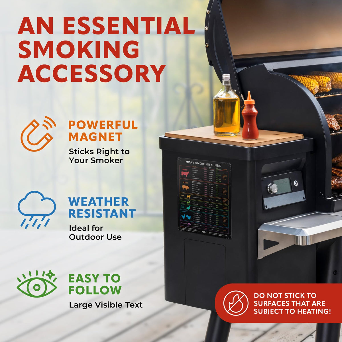 Levain & Co smoker accessory temp chart provides 24-cut guidance.