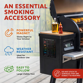 Levain & Co smoker accessory temp chart provides 24-cut guidance.
