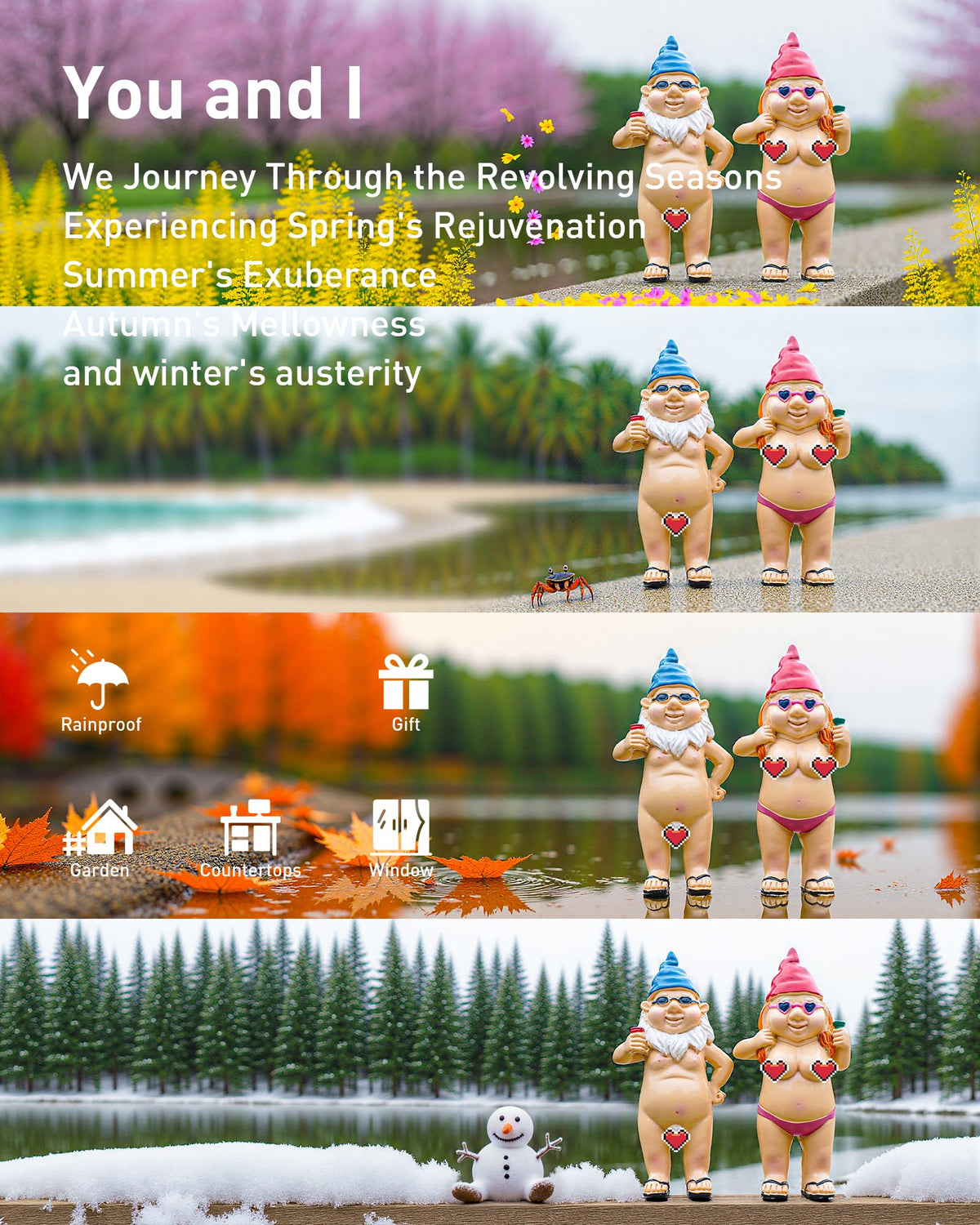 Leverse dwarf gnome holding drink enhances garden entertaining vibes