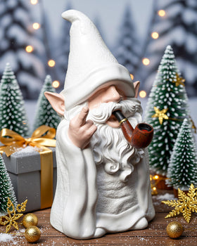 Leverse Indoor-outdoor gnome statue enhances home or office ambiance