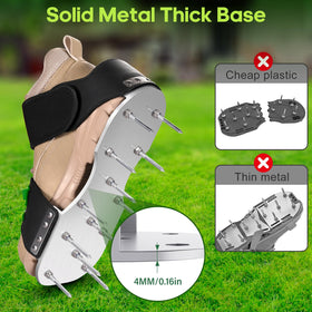 Leweio Aerator Shoes bottom spikes highlight rust-resistant, bend-proof 2-inch spikes