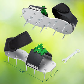 Leweio Aerator Shoes durable metal-bottom construction supports long-lasting lawn care